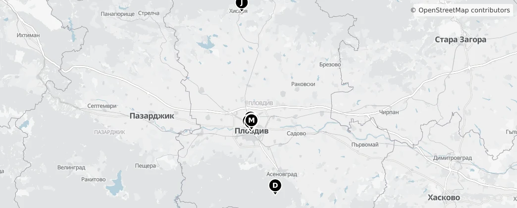 Map of Płowdiw