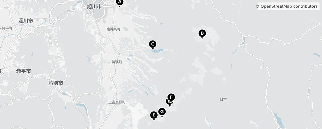 Map of Podprefektura Kamikawa