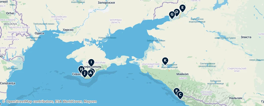 Map of Południowy Okręg Federalny