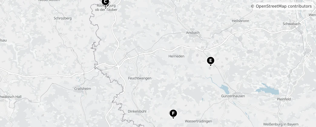 Map of Powiat Ansbach