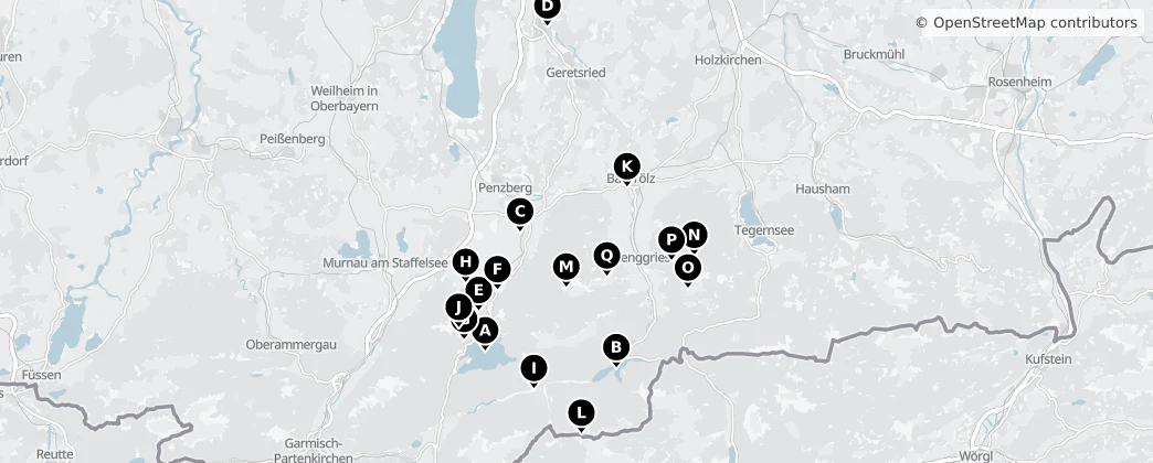Map of Powiat Bad Tölz-Wolfratshausen