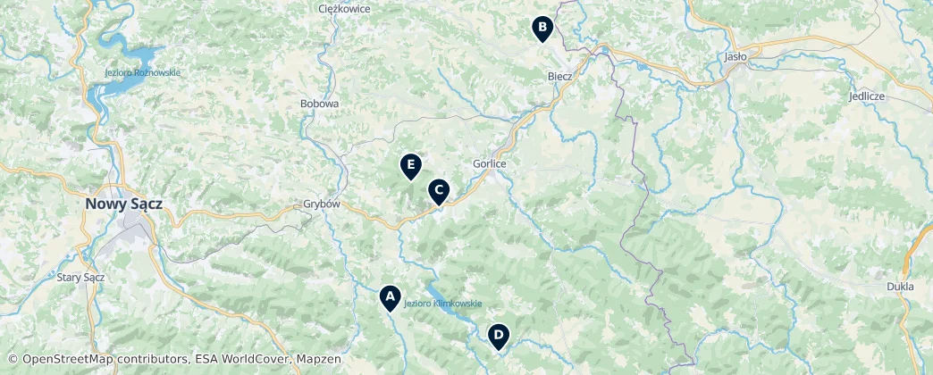 Map of Powiat gorlicki