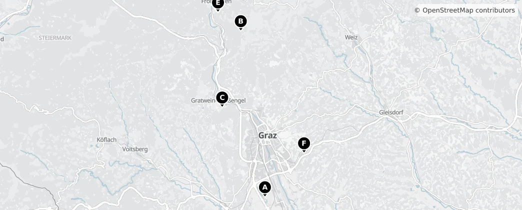Map of Powiat Graz-Umgebung