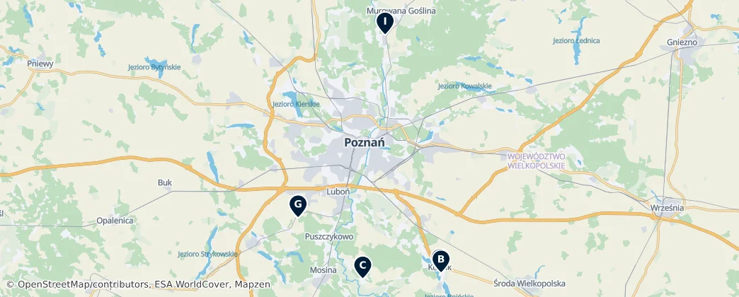 Map of Powiat poznański
