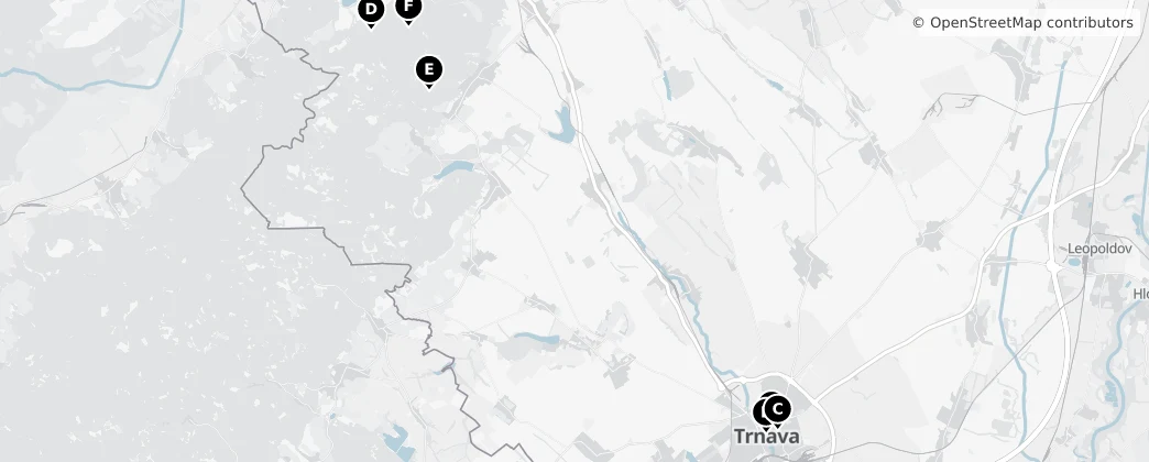 Map of Powiat Trnawa