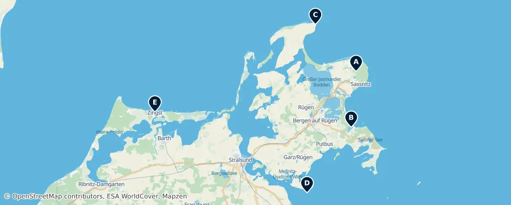 Map of Powiat Vorpommern-Rügen