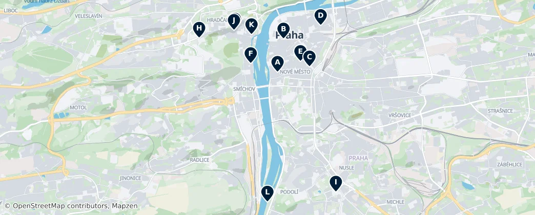 Map of Praga