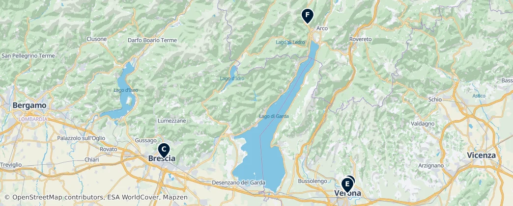 Map of Prealpi Gardesane