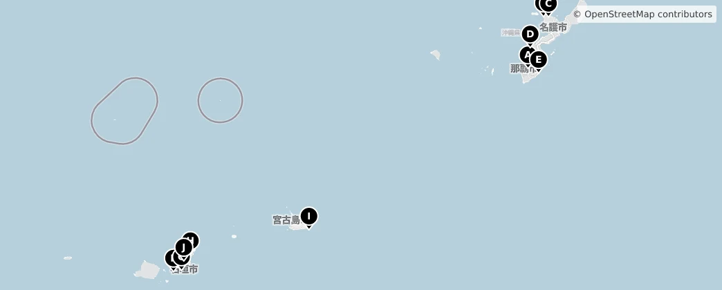Map of Prefektura Okinawa