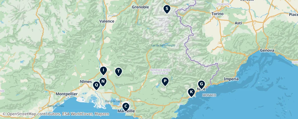 Map of Prowansja-Alpy-Lazurowe Wybrzeże
