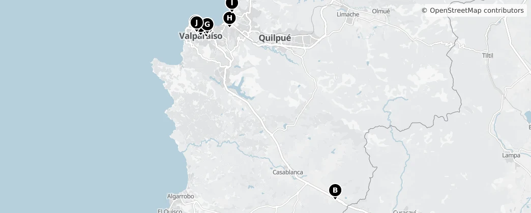 Map of Valparaíso Province