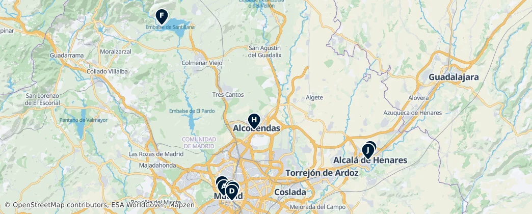 Map of Metropolia Madrytu
