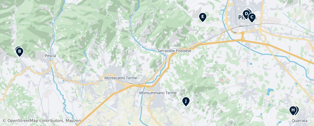 Map of Prowincja Pistoia