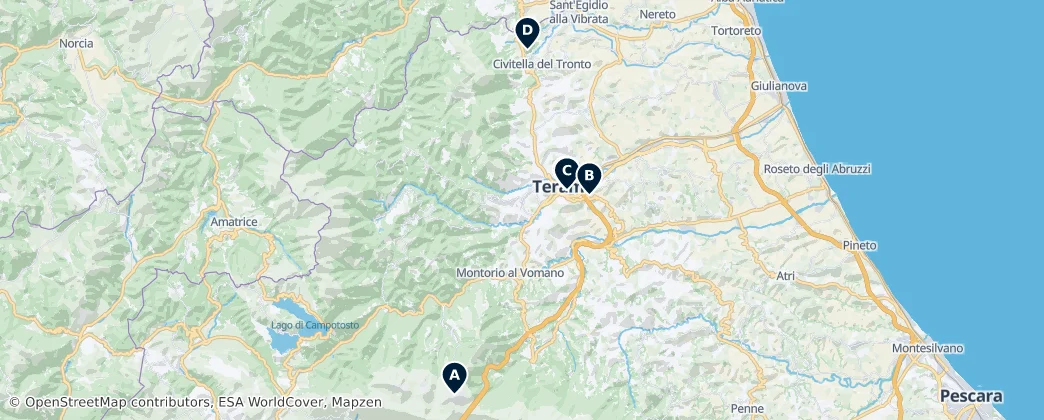 Map of Prowincja Teramo