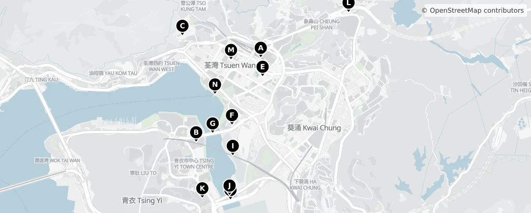 Map of Tsuen Wan