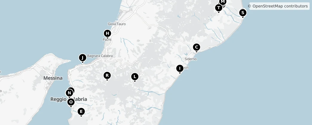 Map of Reggio di Calabria
