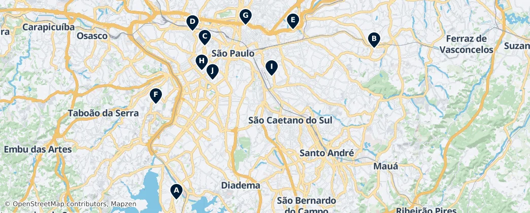 Map of Região Geográfica Intermediária de São Paulo