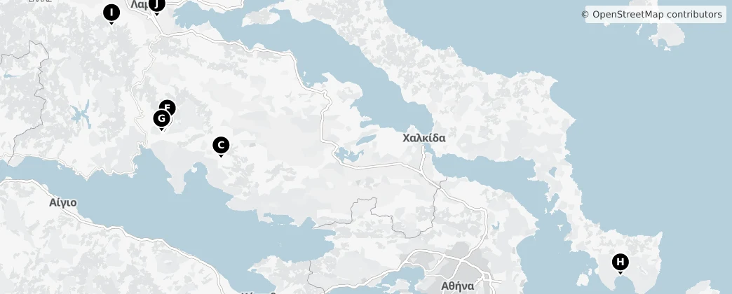 Map of Region Grecja Środkowa