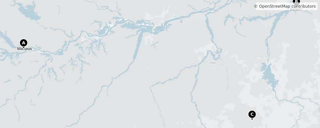 Map of Region Północny