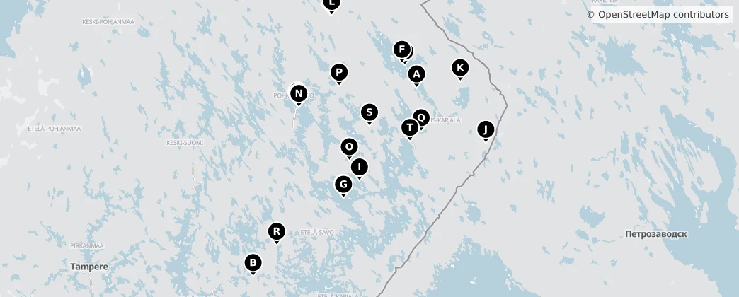 Map of Regional State Administrative Agency for Eastern Finland