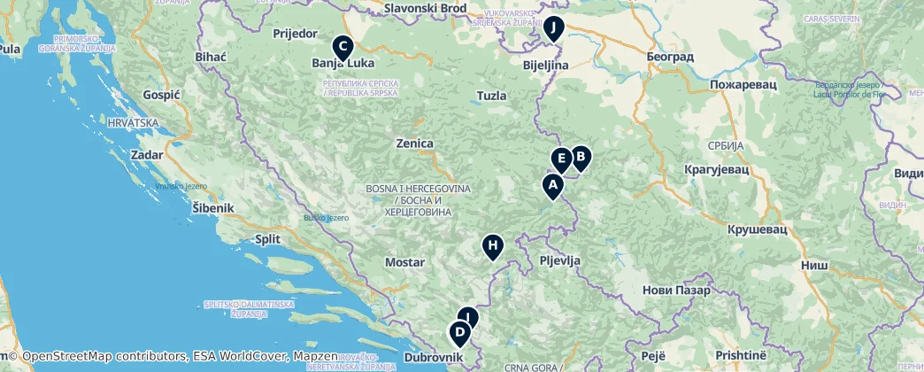 Map of Republika Serbska