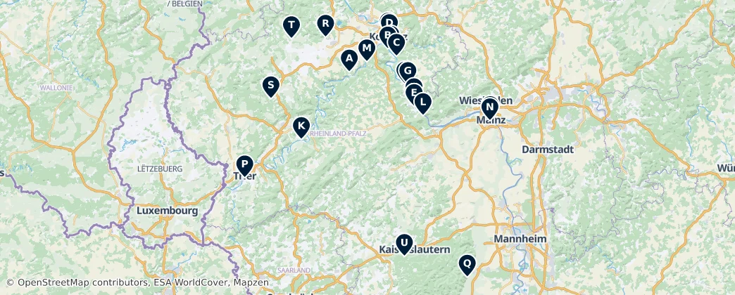 Map of Nadrenia-Palatynat