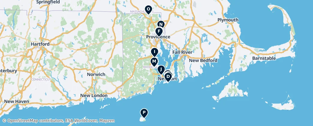 Map of Rhode Island