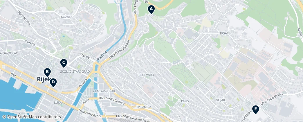 Map of Rijeka