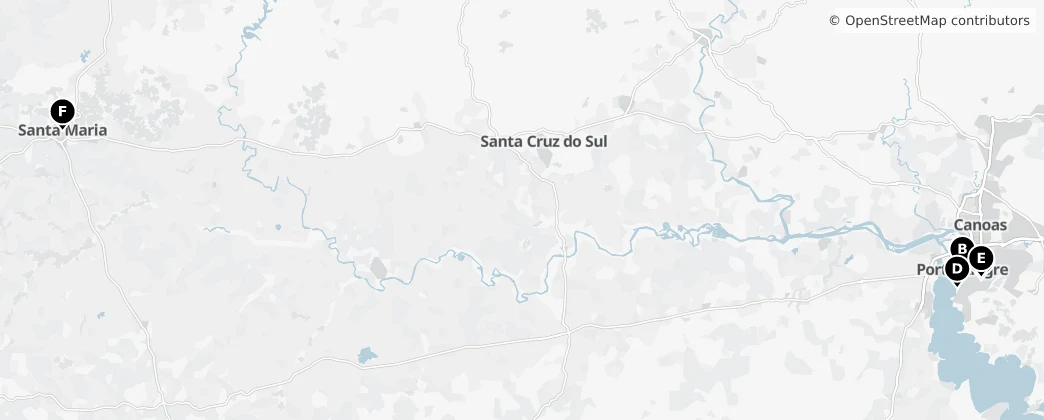 Map of Rio Grande do Sul