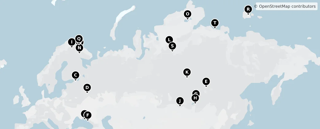 Map of Rosja