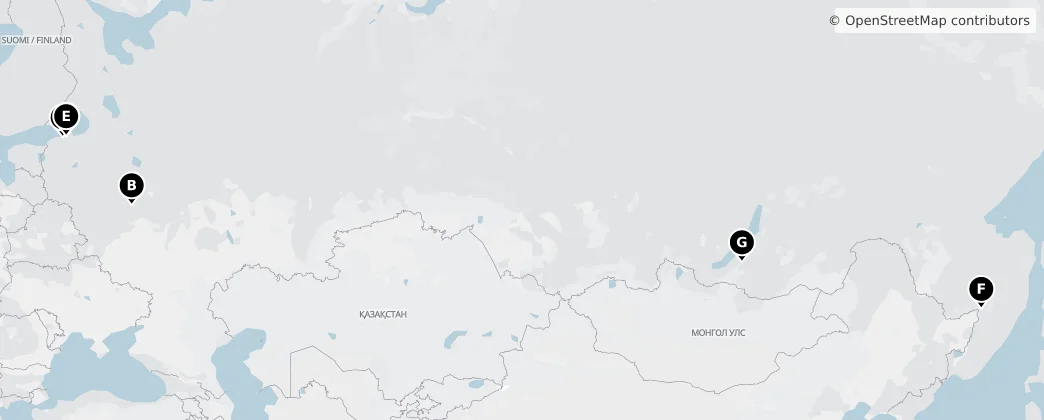 Map of Rosja