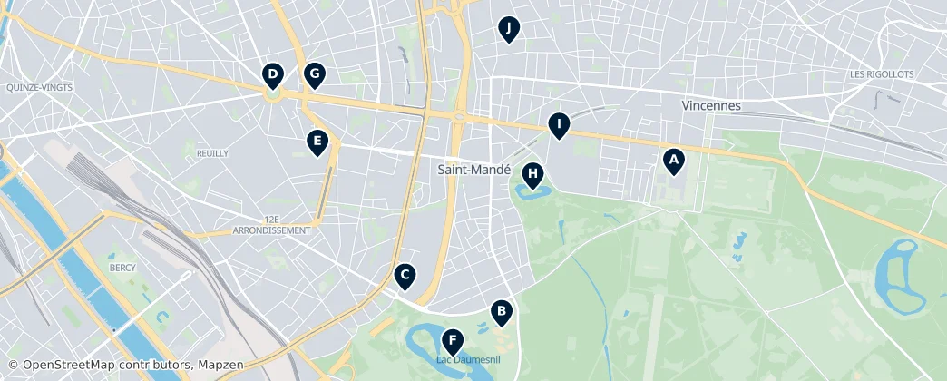 Map of Saint-Mandé