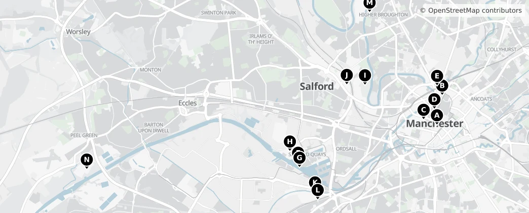 Map of Salford