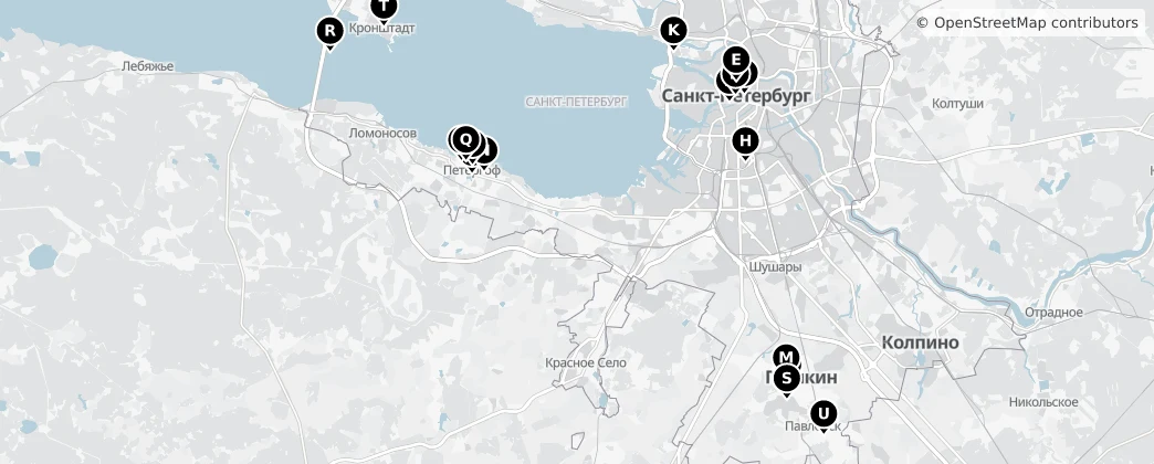 Map of Sankt Petersburg