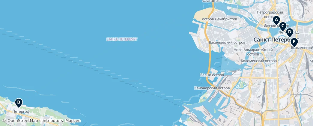 Map of Sankt Petersburg