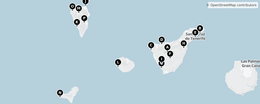 Map of Santa Cruz na Teneryfie