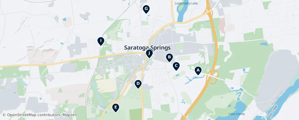 Map of Saratoga Springs