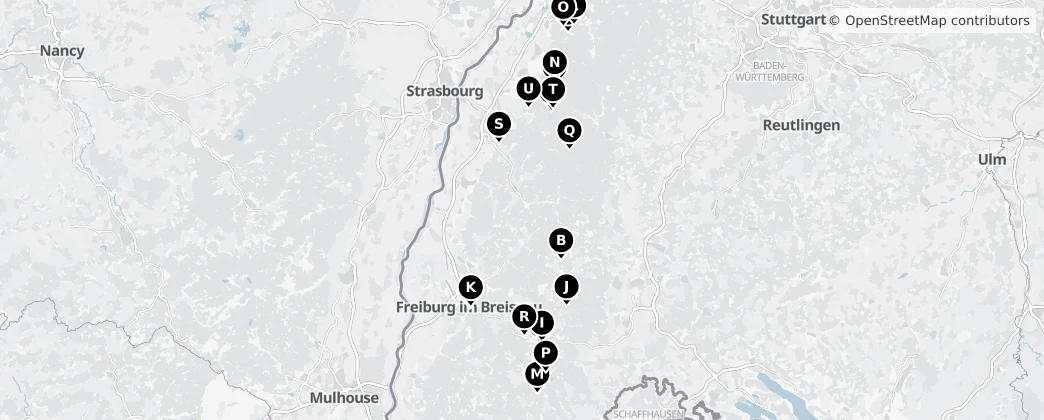 Map of Schwarzwald