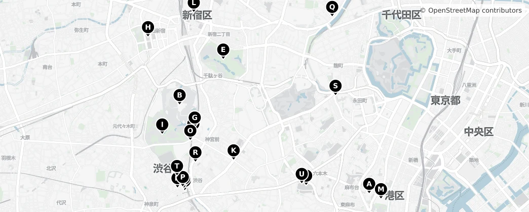 Map of Shibuya