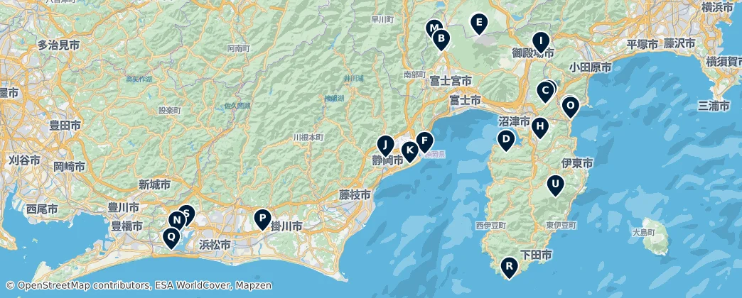 Map of Shizuoka