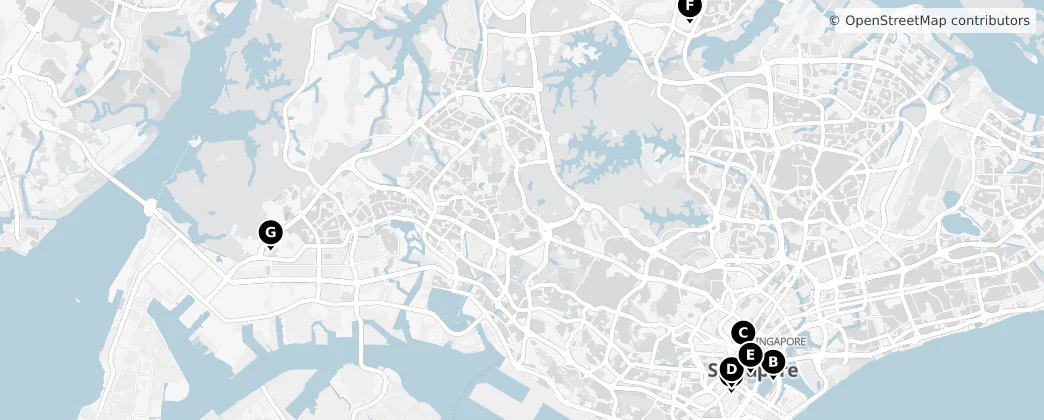 Map of Singapur
