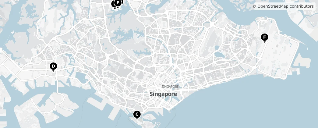 Map of Singapur