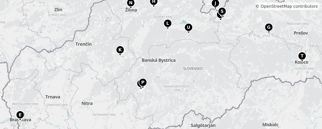 Map of Słowacja