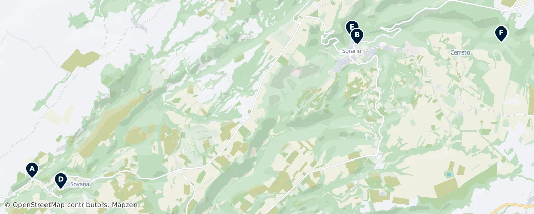 Map of Sorano