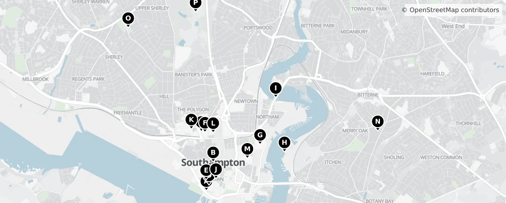 Map of Southampton