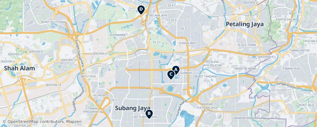 Map of Subang Jaya