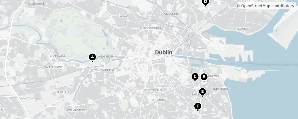 Map of Suburban District of Dublin 1861 Census