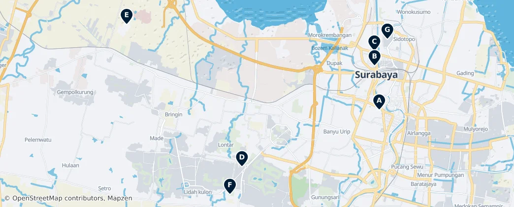 Map of Surabaja