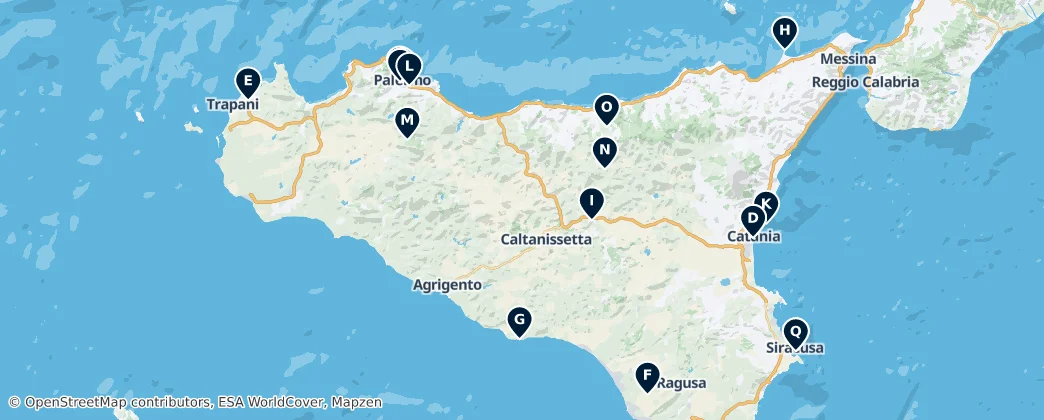 Map of Sycylia