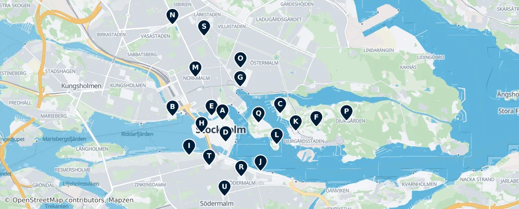 Map of Sztokholm